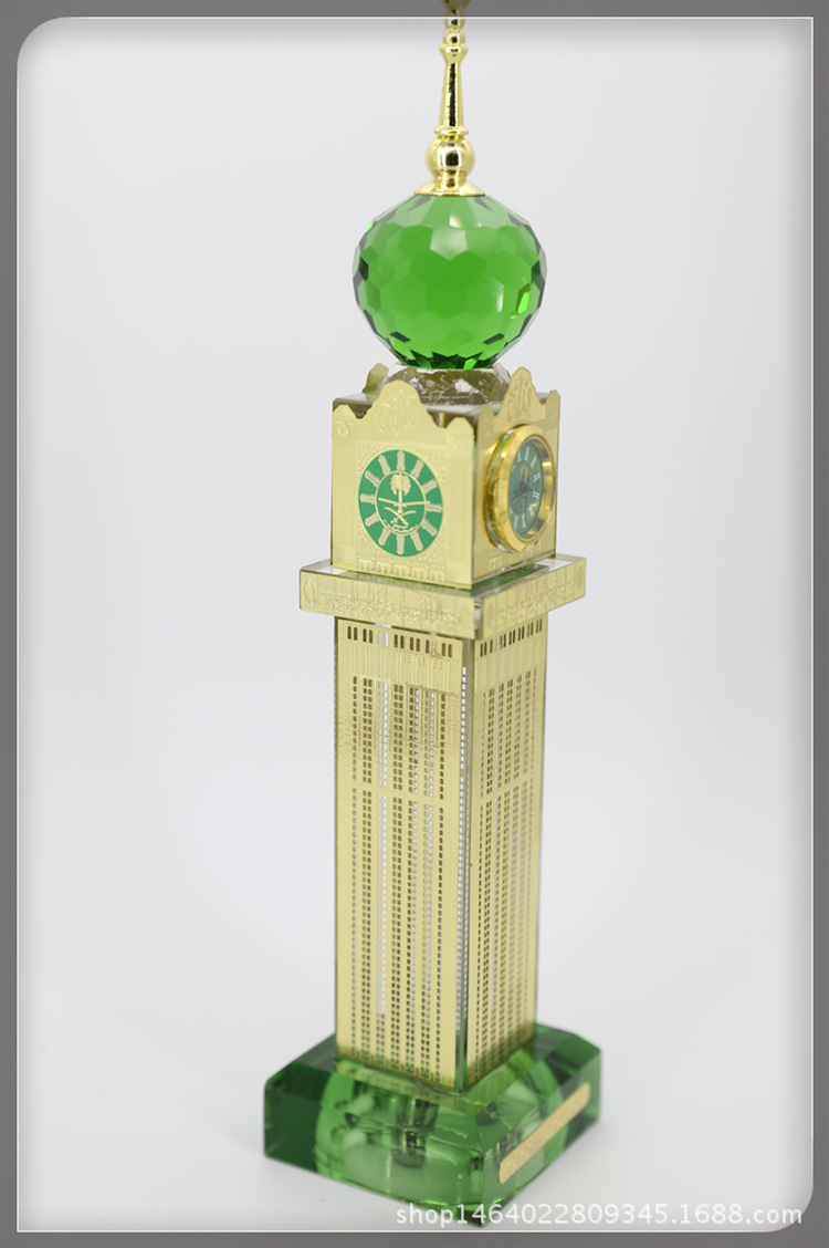 穆斯林用品水晶钟楼摆件哈吉朝觐纪念品工艺礼品家庭时尚装饰用品