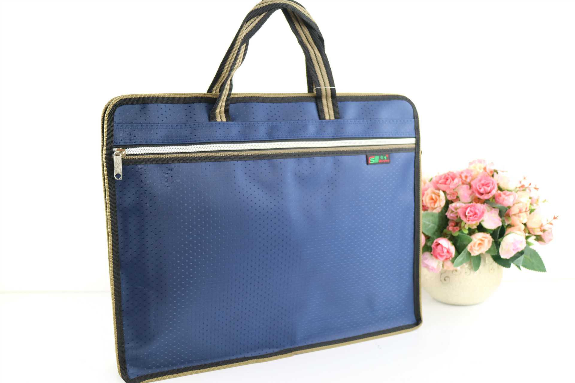 创生8702牛津布文件袋 可定制a4手提文件袋 双层 商务会议文件包