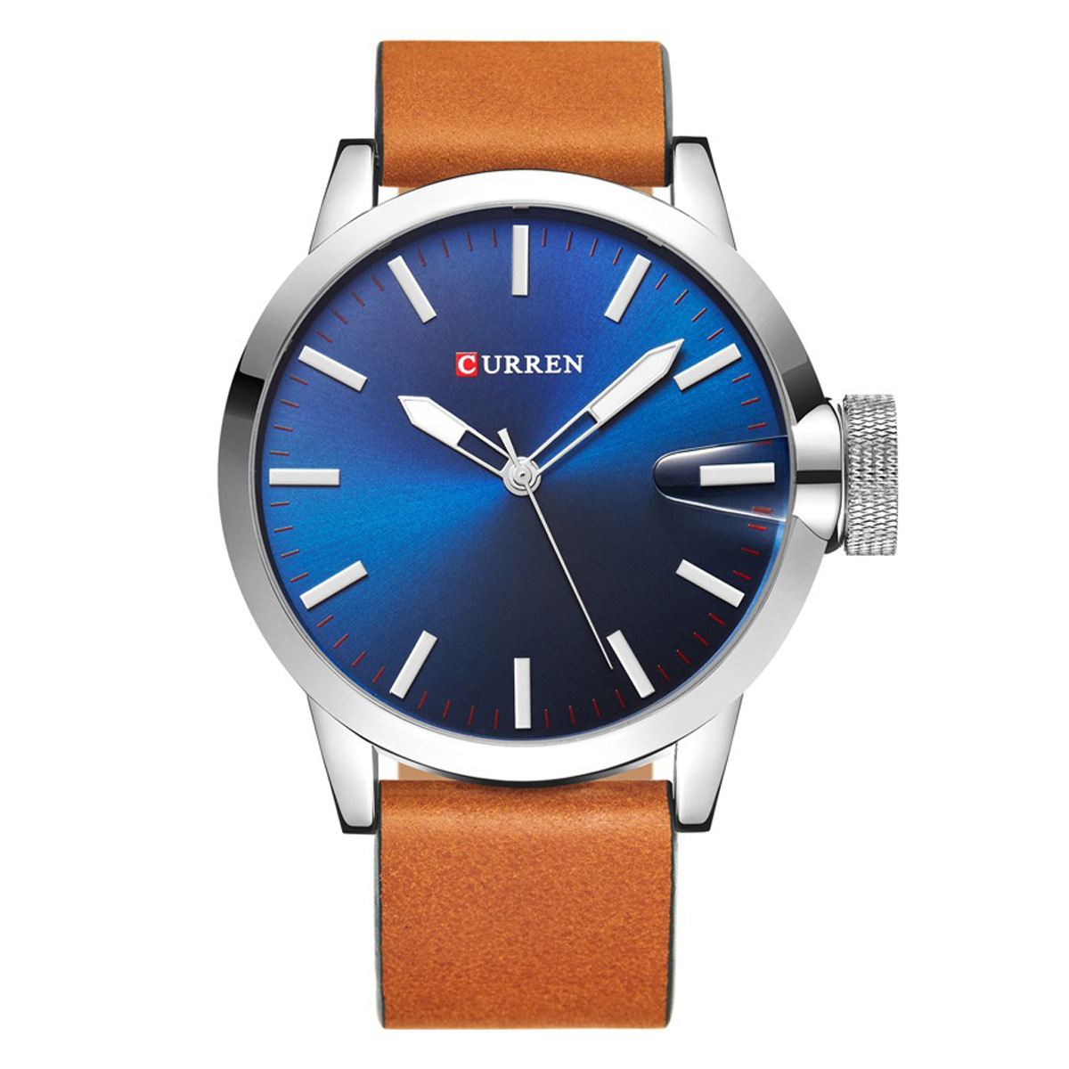 外贸批发厂家直销 curren8208卡瑞恩 男士时尚休闲皮带石英手表