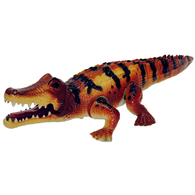 电动鳄鱼 电动灯光音乐仿真鳄鱼 儿童电动玩具 卡通电动