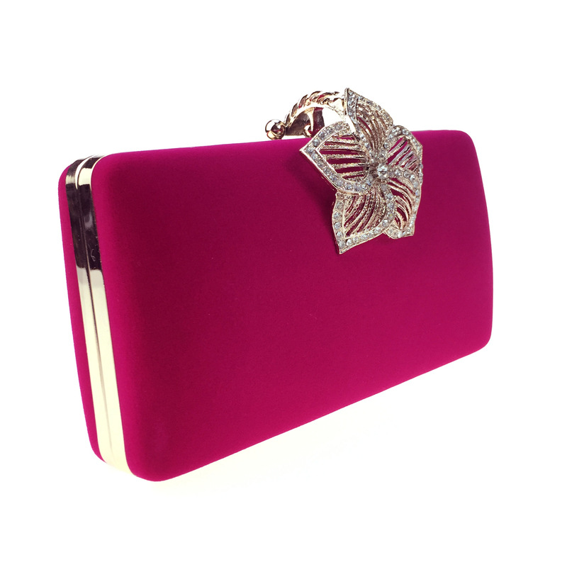 速卖通外贸五叶花镶钻宴会包丝绒晚宴包旗袍女士包新娘手拿包