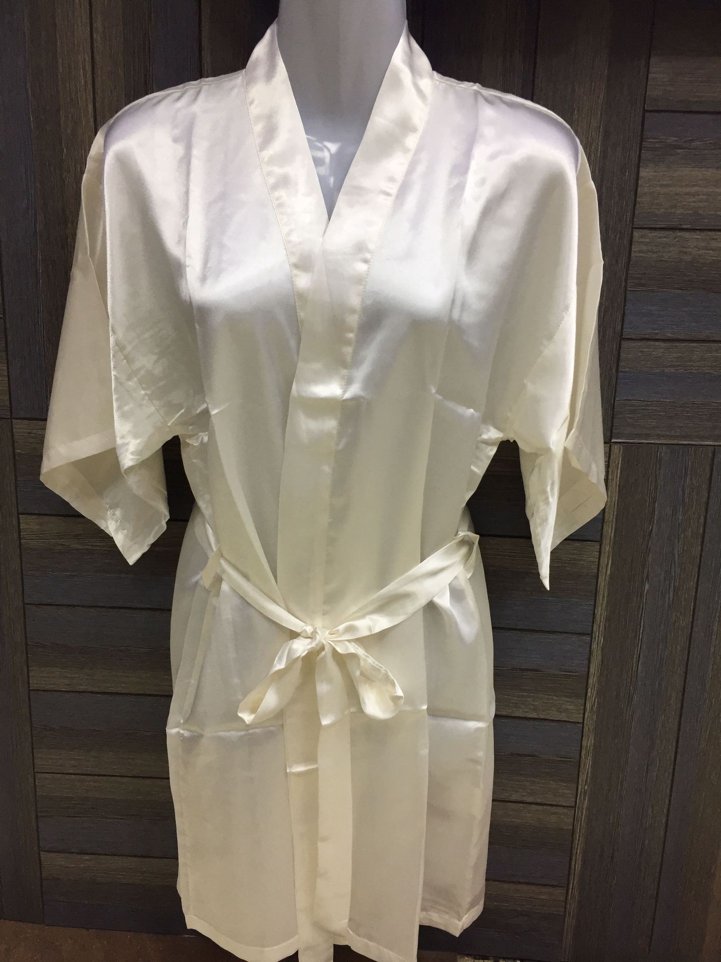 纯色仿真丝睡袍女和服浴袍丝绸春夏家居服日式浴衣短开袍