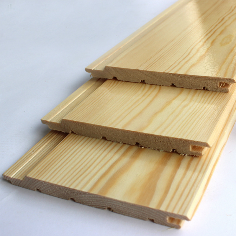 实木吊顶铁杉木扣板室内墙裙护墙板云杉阳台免漆桑拿板厂家