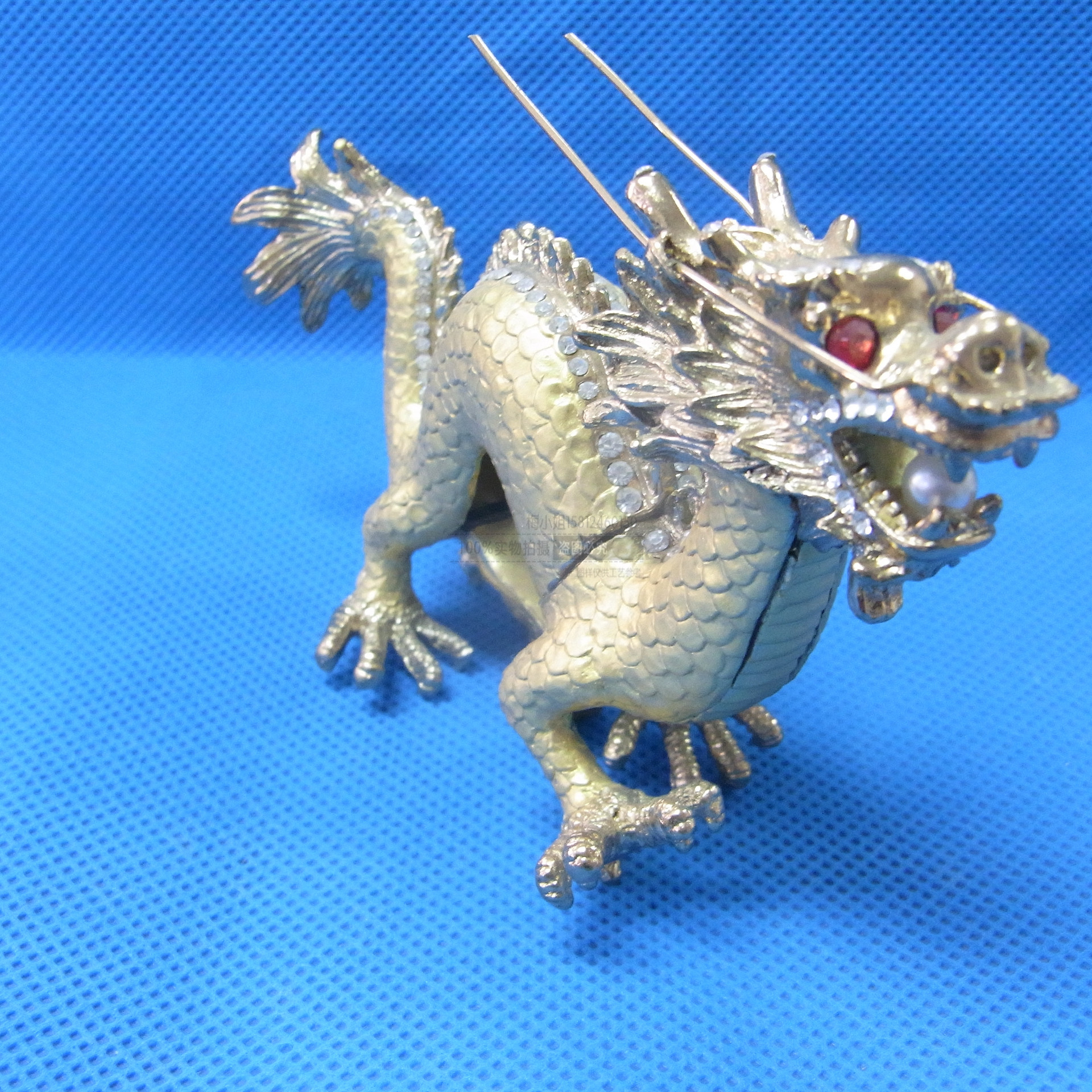 新款 中式家居客厅摆件 铜电镀镀金【龙金属摆件】办公室摆件