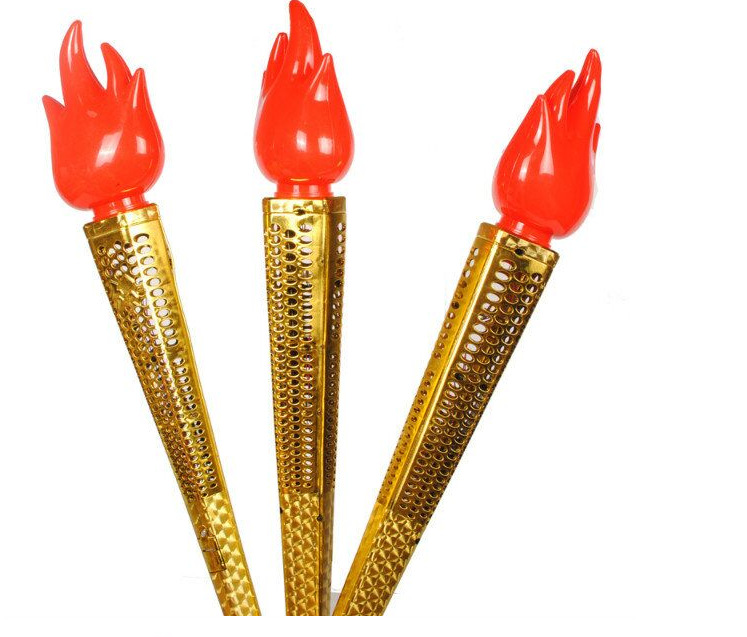 48cm加长版 金色 3色光 仿真玩具火炬 校运会运动会演出表演专用