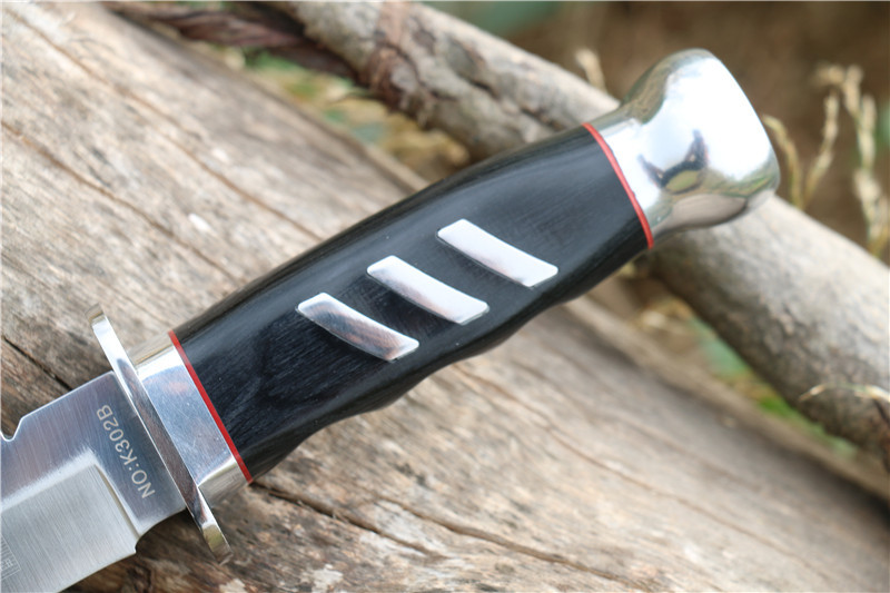 户外救生高硬度生存锋利军刀彩木小直刀 野营户外刀 水果刀具