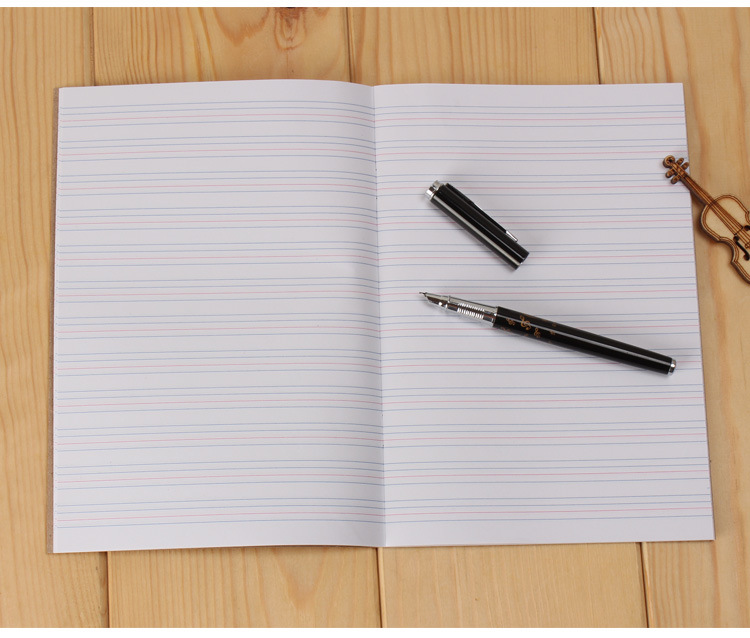 小学生英语写字作业本批发32k牛皮纸封面四线本子课堂笔记练习簿