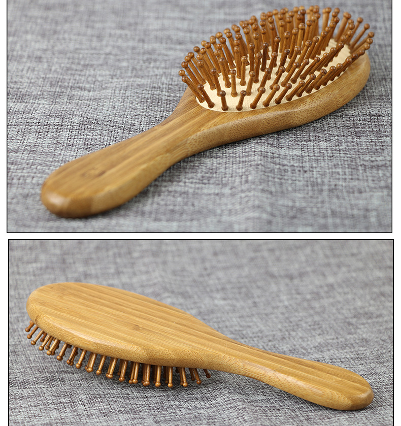 【厂家直销】楠竹按摩气囊梳碳化竹子梳齿梳美发气垫按摩梳子