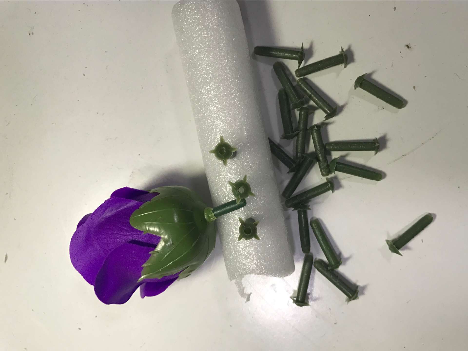 手工diy材料玫瑰花托仿真香皂花塑料花托丝网花川崎玫瑰花拖.