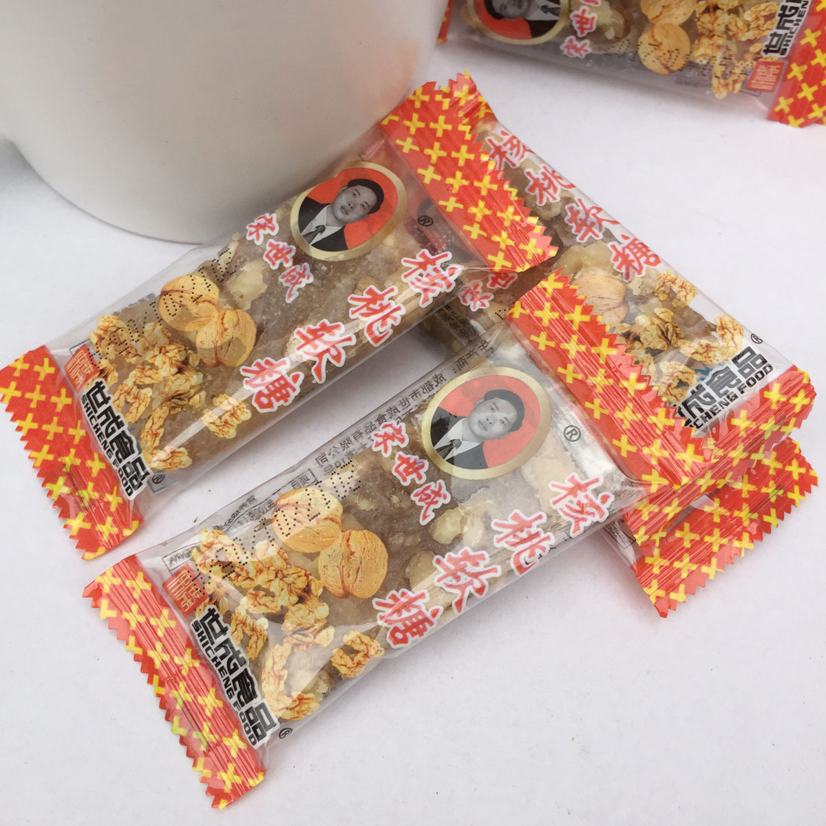 散称宋世成核桃糖 500g 糖果 休闲零食24斤/箱 还有红枣核桃糖