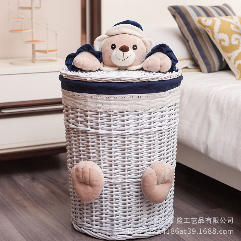 Spot Supply Storage Basket Laundry Basket Dormitory Home Storage Fantastic Handmade Woven Dirty Clothes Basket