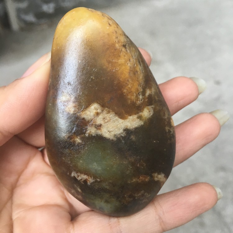 天然新疆和田玉黄沁 俏色黄皮石包玉 籽料原石 玉器礼品把件