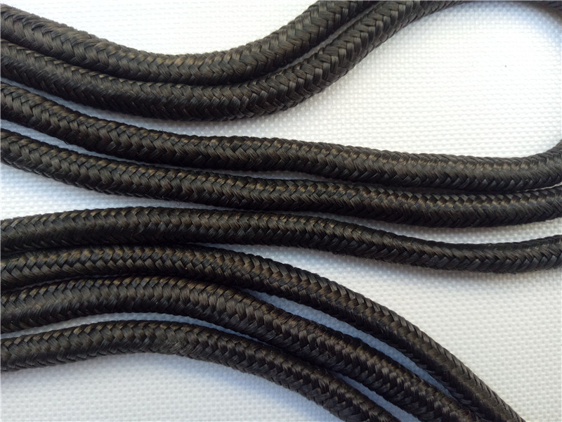 低价6mm黑色16股编织绳抽绳袋束口包芯绳