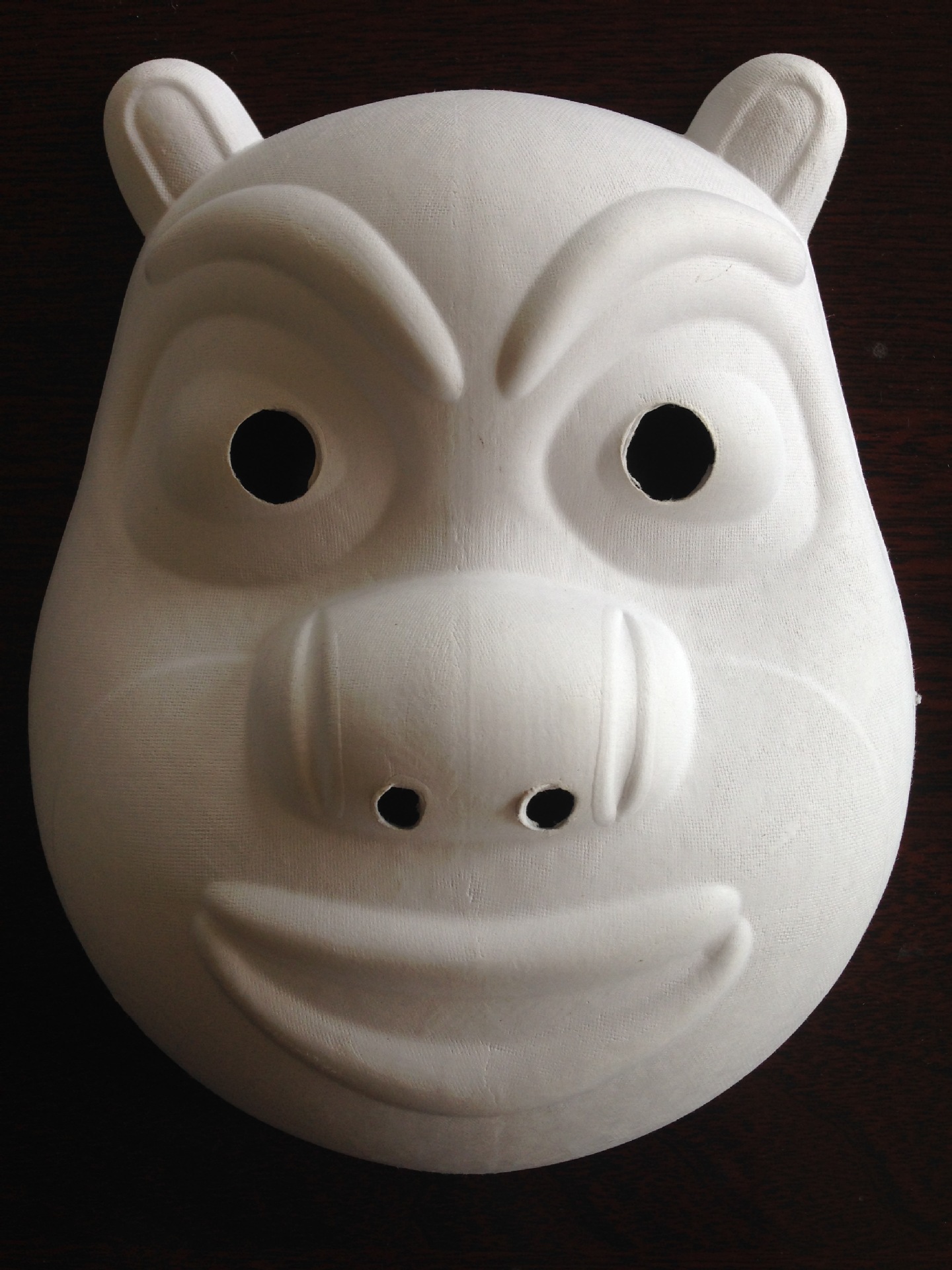 儿童diy涂鸦填色纸浆面具 幼教绘画环保白胚面具 卡通图案面具