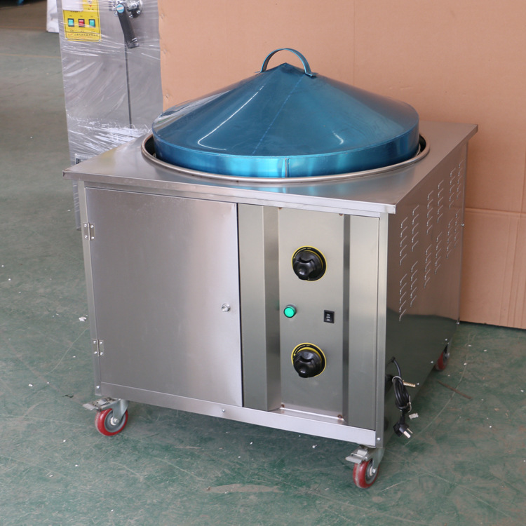 燃气锅蒸馍机 800型自动旋转锅蒸馍机器 上蒸下烤锅巴馒头煎包机