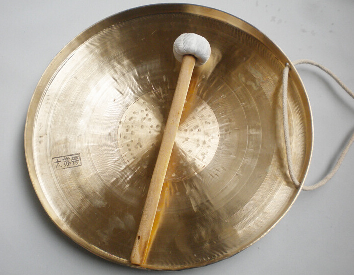 低虎音锣 大锣 铜锣 民族打击乐器 直径35cm铜锣(配锣锤)