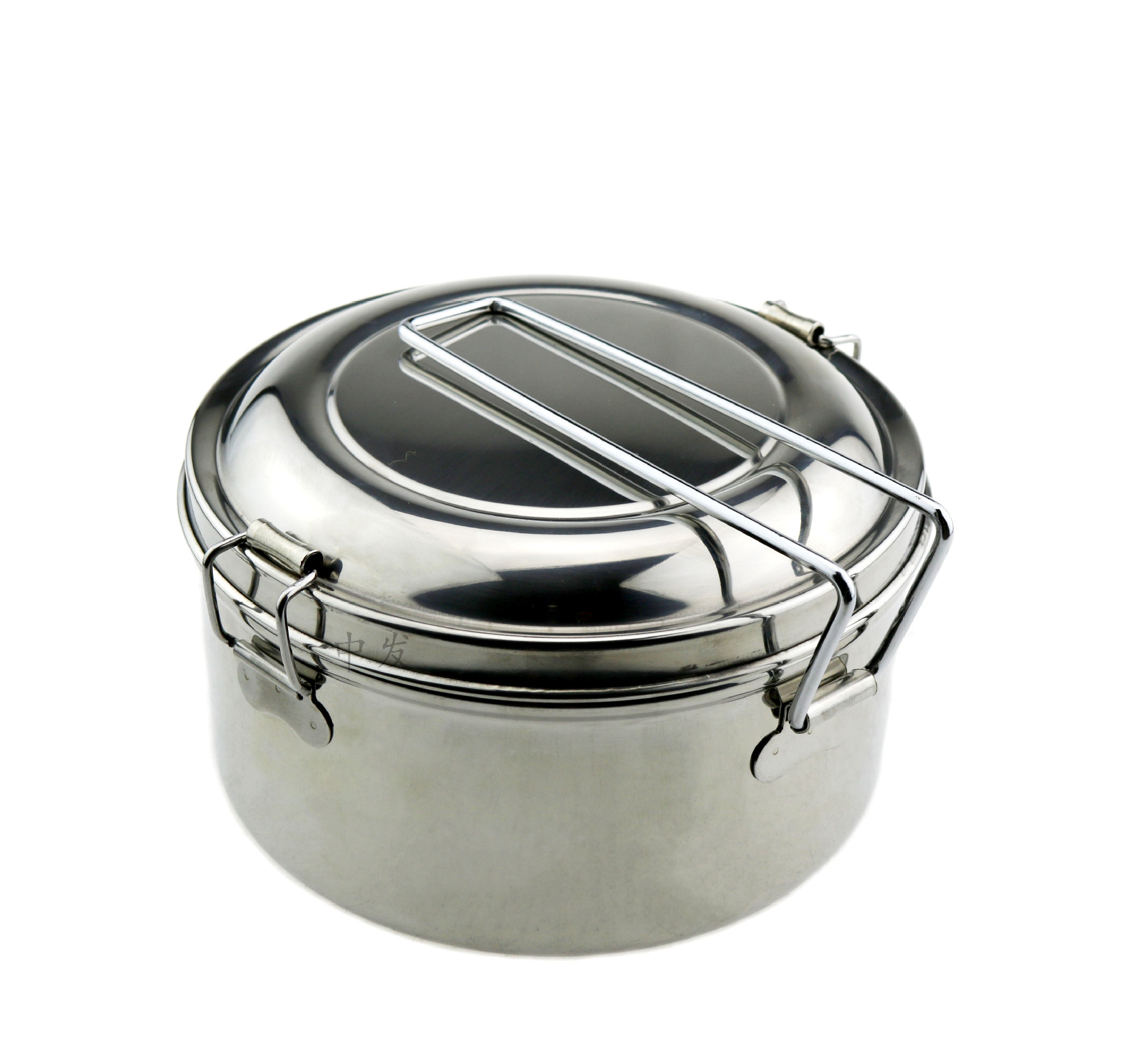 304不锈钢双层饭盒 圆形学生餐盒 便携不锈钢碗 可定制logo 批发
