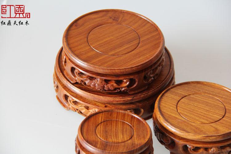 红木雕刻工艺品特价圆形实木底座 摆件底座瓷器玉石古玩高档底座