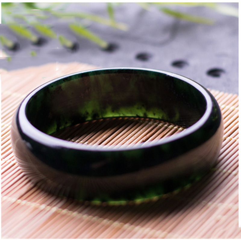 天然蓝田玉墨玉手镯 墨绿玉玉粉挂件加宽手镯批发-阿里巴巴