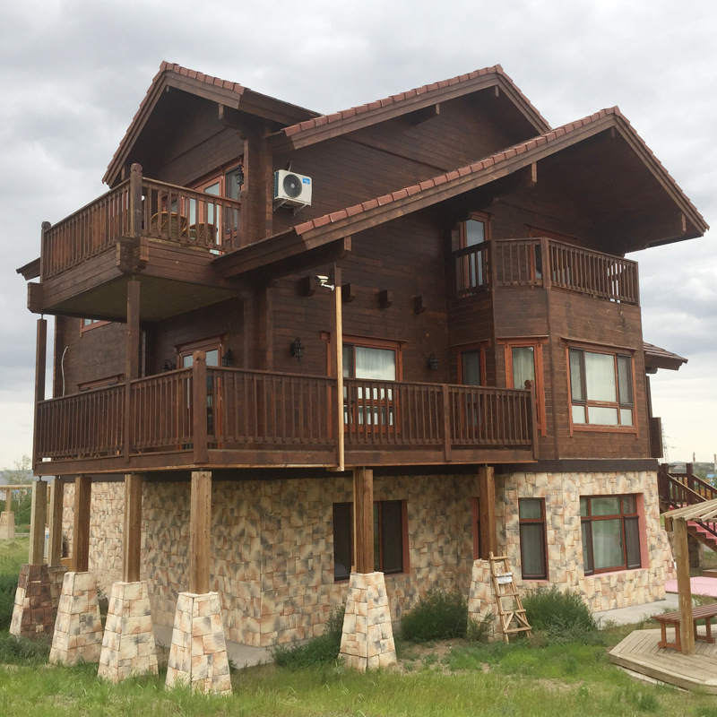 联众贝尔木屋别墅圆木纯实木质酒店重型寺庙楼宇阁楼台仿古木建筑