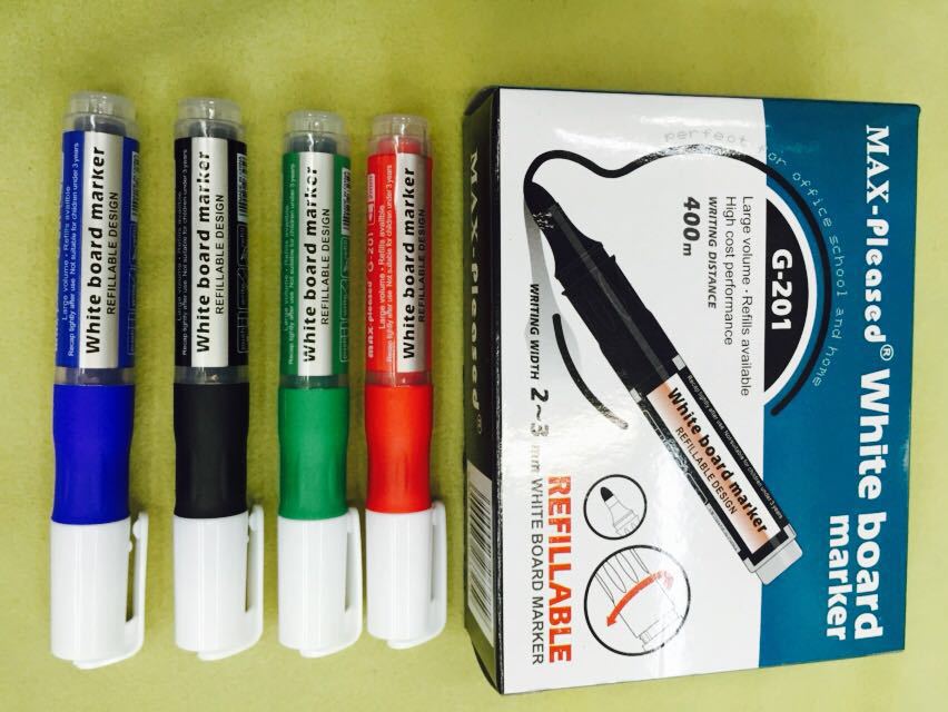 换芯直液式白板笔可加墨水性白板笔彩色易写易擦公用品批发