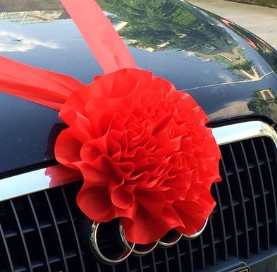 结婚婚车_开业剪彩大红花 婚车装饰车头花球婚车 结婚婚车车头花