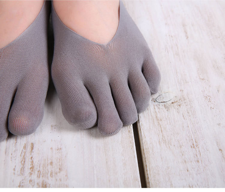 隐形五指袜女夏浅口天鹅绒防滑五趾丝袜超薄短筒无缝不勾丝脚趾袜