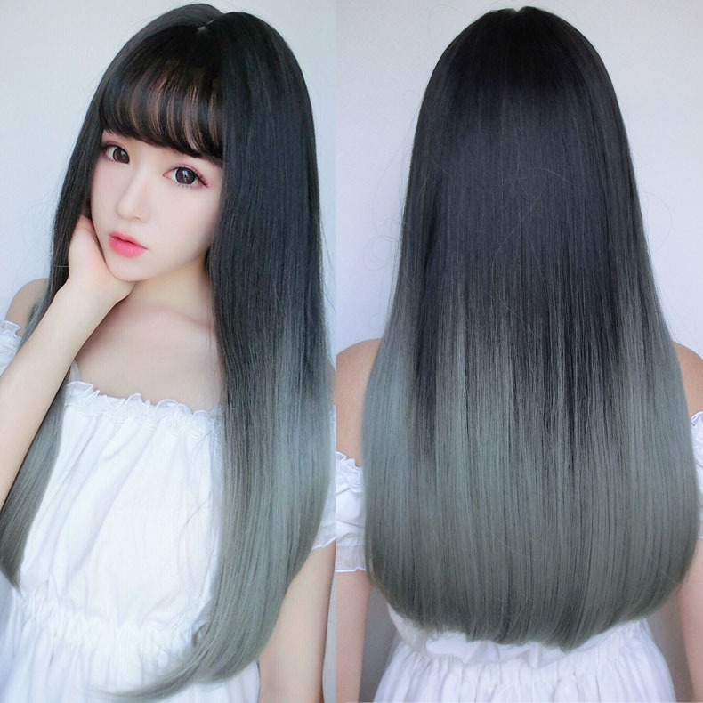 假发女长卷发空气齐刘海大波浪中长梨花头lolita长直发型g1790长