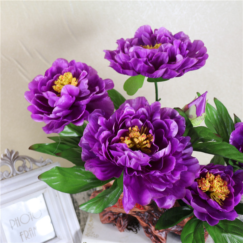 仿真花假花仿真植物仿真花套装 婚庆装饰牡丹花套装整体花艺