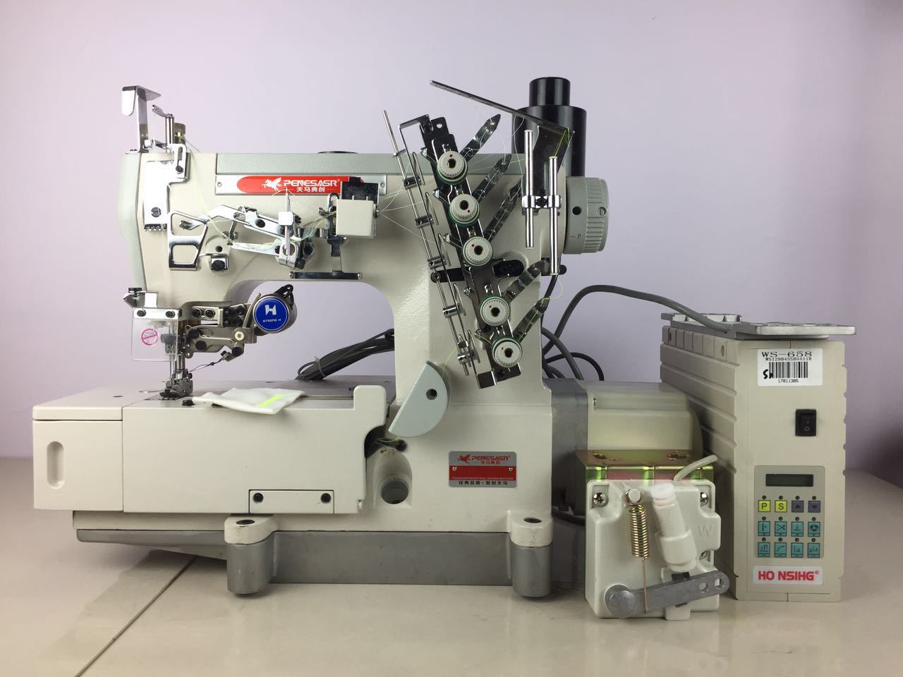 500三针五 线缝纫机电脑直驱机 绷缝机 自动剪线砍车