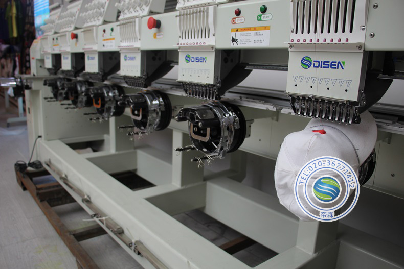 广州六头电脑绣花机 平绣 鞋绣 成衣绣 刺绣机 6头大豪电脑帽绣机