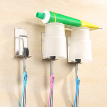 牙刷置物架免打孔壁挂式家用卫生间收纳漱口杯牙膏牙刷架不锈钢