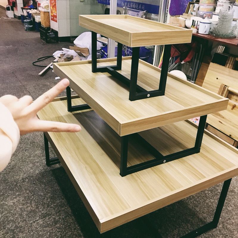 超市促销台中岛台展架堆头便利店母婴店化妆品店文具店三层流水台