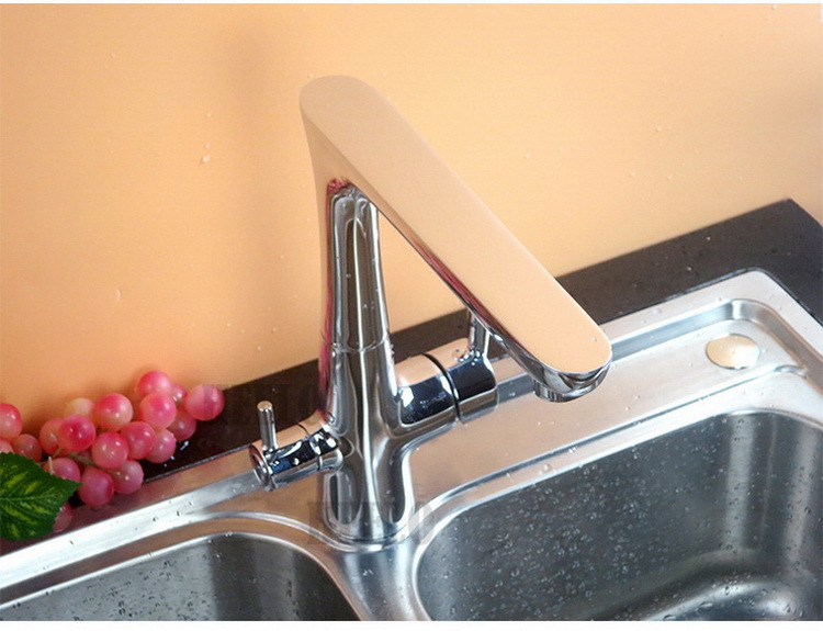 二合一带净水精铜冷热旋转厨房水槽双水龙头饮水机直饮纯净水批发