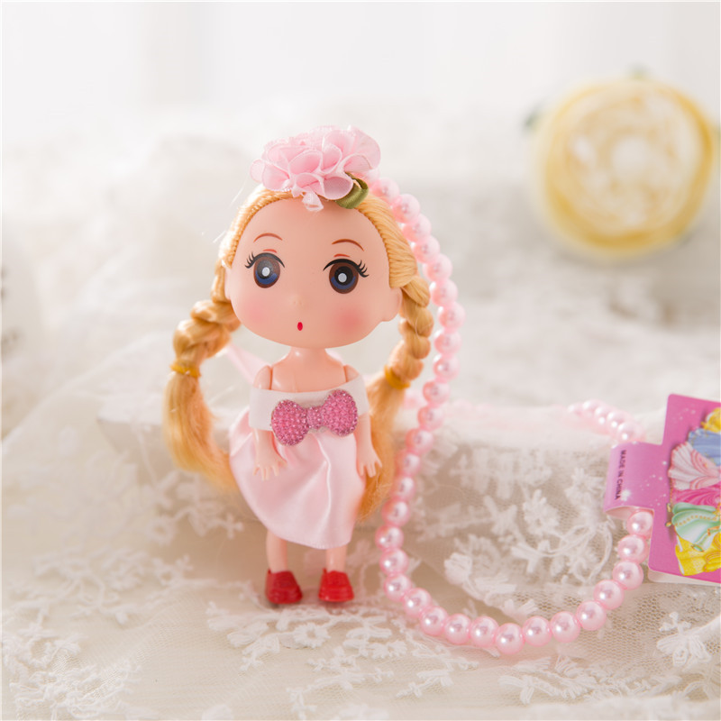 厂家批发 韩版畅销新款儿童饰品 亚克力珍珠洋娃娃项链义乌饰品