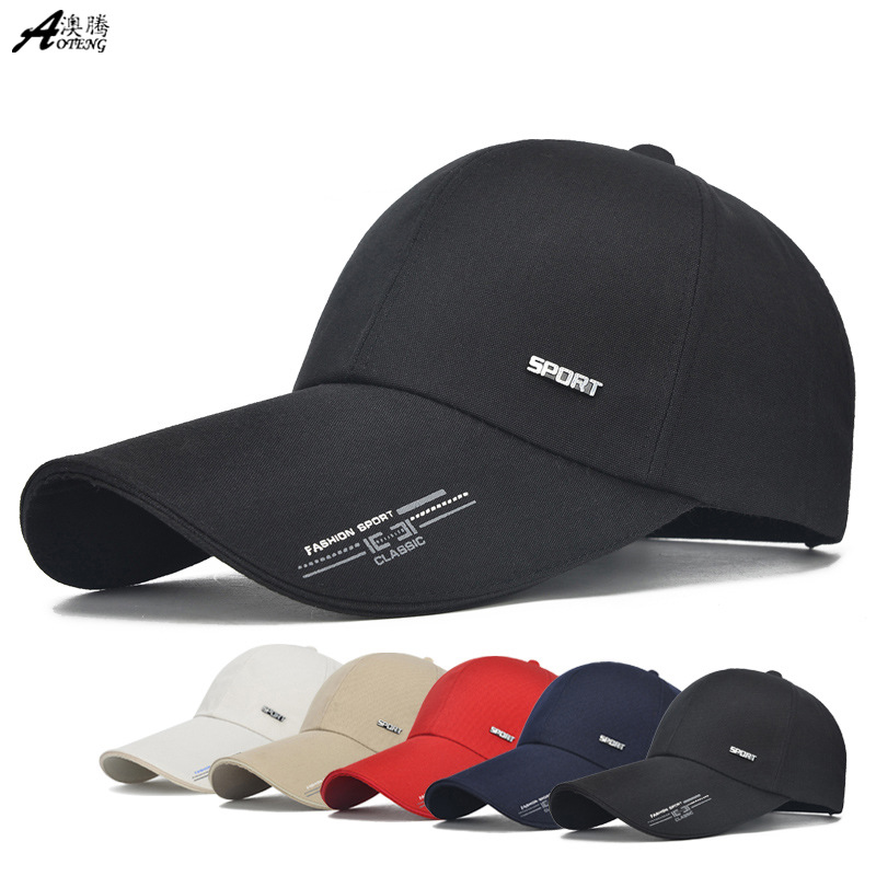 Hat Men's Summer Sun Protection Baseball Cap Korean Casual Trendy Outdoor Sports Fishing Hat Autumn and Winter Middle-Aged Peaked Cap