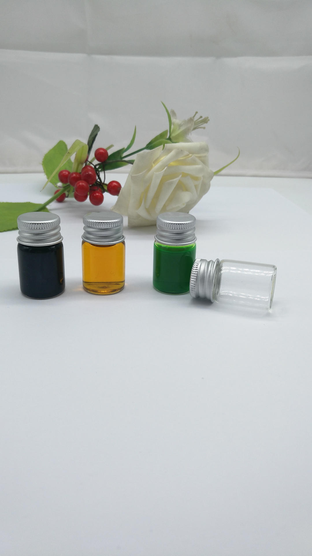 现货小容量墨水玻璃瓶 5ml玻璃瓶 墨水分装空瓶 彩色颜料墨水瓶