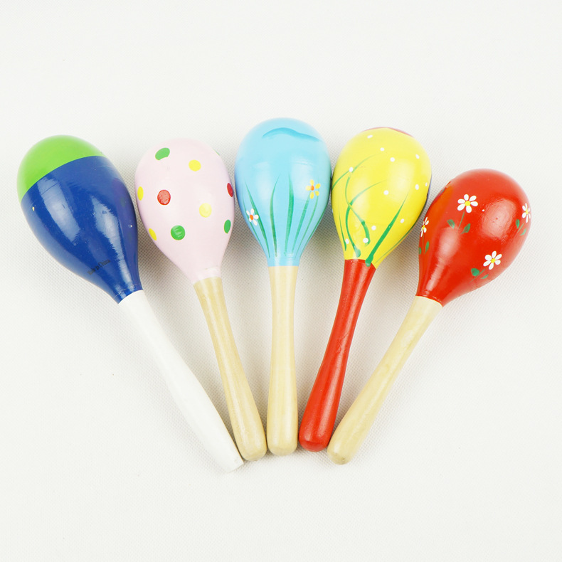 12cm/20cm沙球 木制中号沙锤 早教乐器