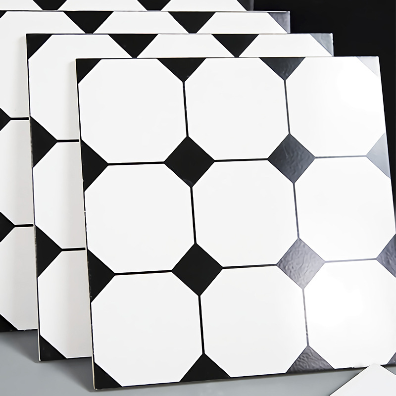 黑白格子小地板砖300*300欧式简约卫生间厨房墙壁瓷砖格子地砖300