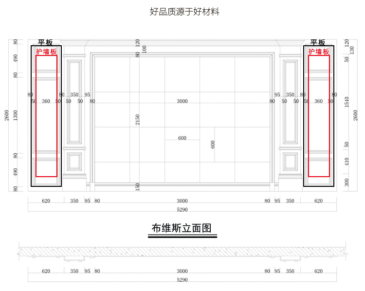 唯尔盛通体岗石护墙板电视瓷砖背景墙仿大理石罗马柱边框