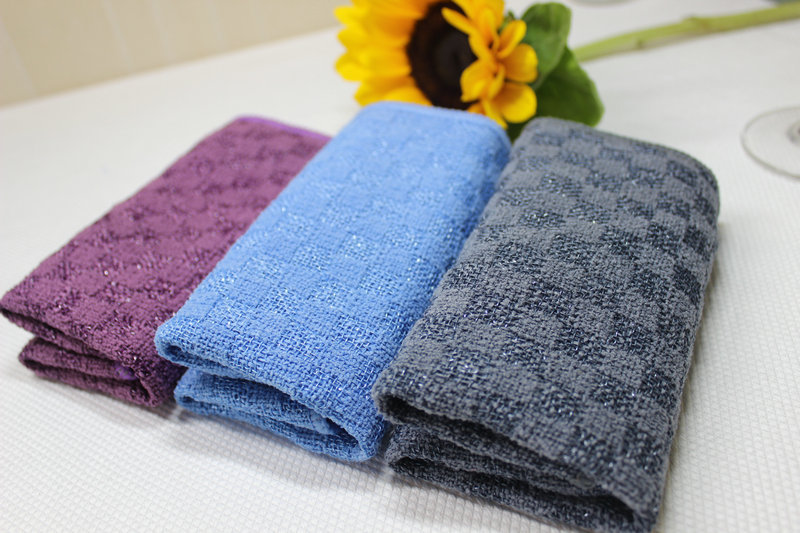 3p梭织钢丝抹布30*30cm 吸水清洁抹布 不沾油百洁布批发