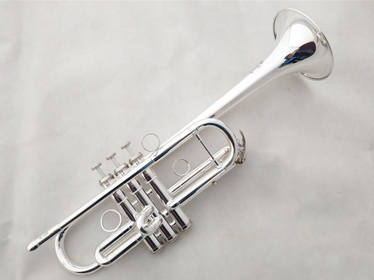 热卖哈麦伦铜管乐器c调小号镀银吹奏省力学生初学考级专业乐队
