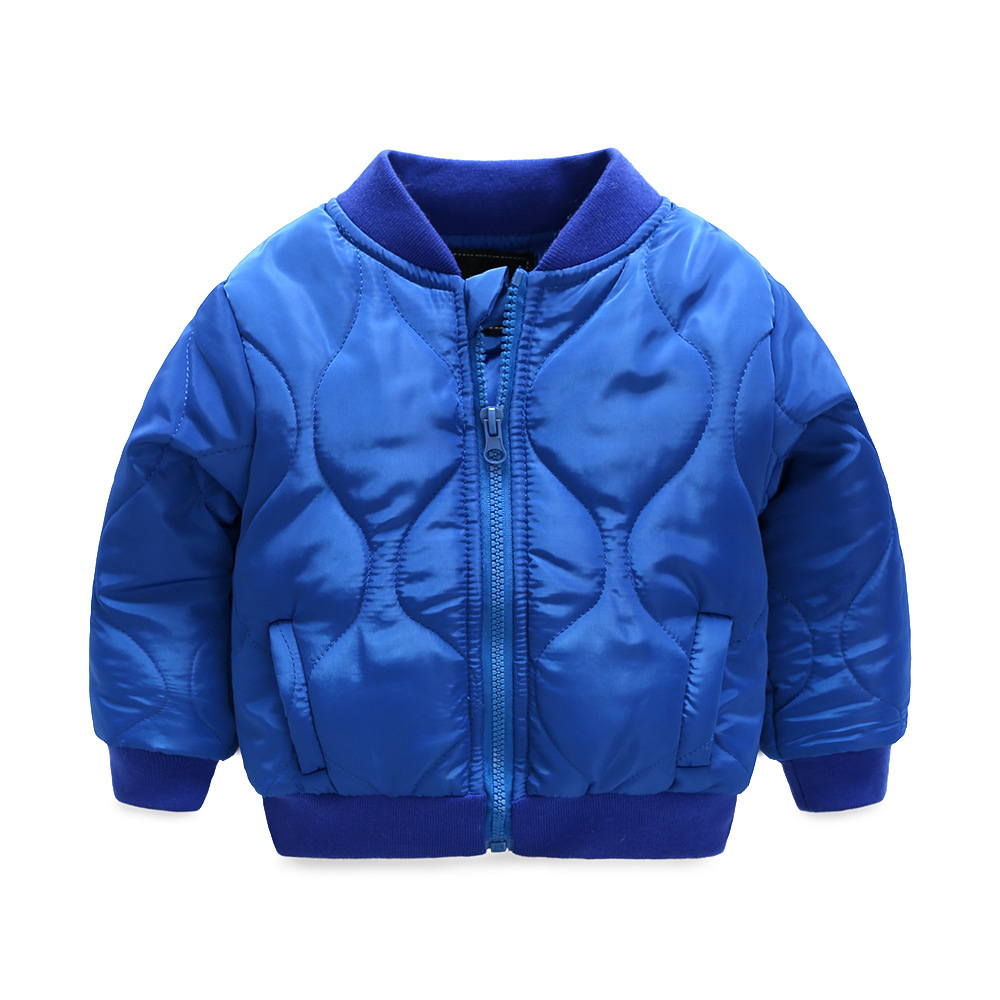 儿童外套秋季小童夹棉上衣男宝宝秋装韩版加厚童装潮男童夹克秋冬