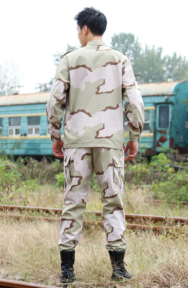 厂家直销外军常规简易版bdu迷彩服美军一代三色沙漠迷彩服可定做