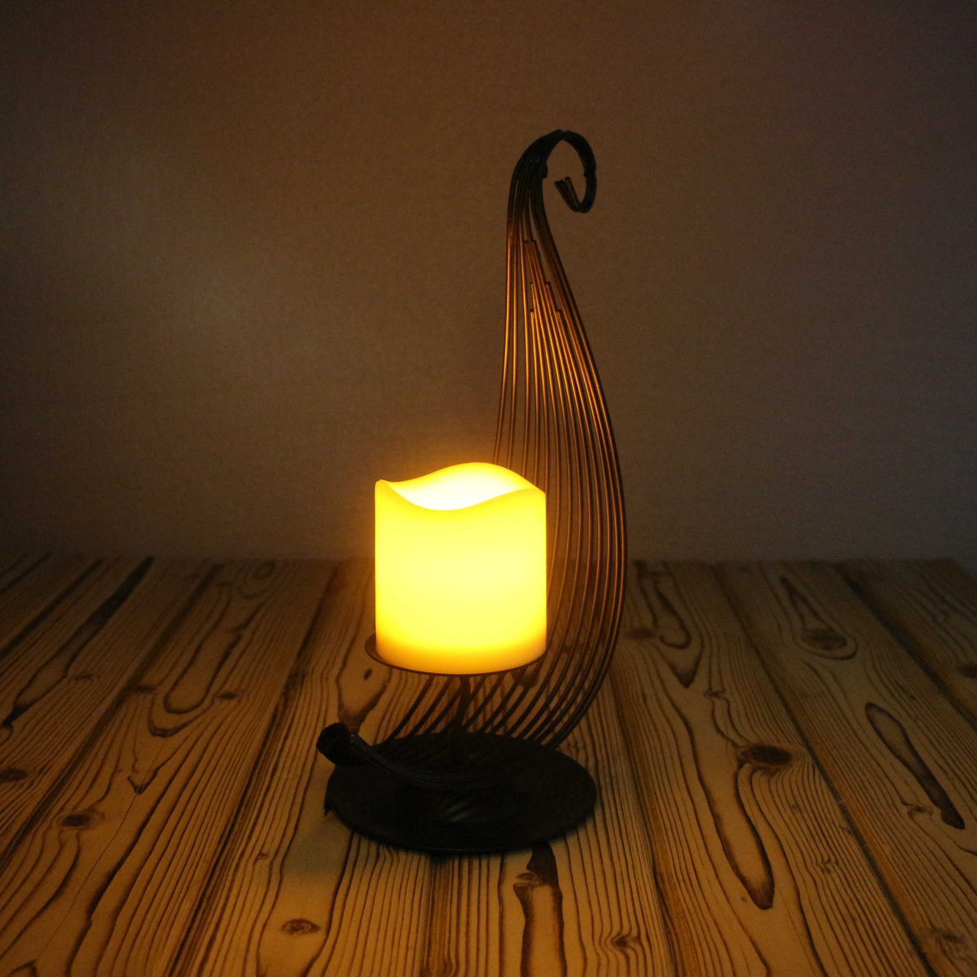 欧式铁艺船帆造型烛台 精美落地铁艺蜡烛台 古典家居装饰摆饰