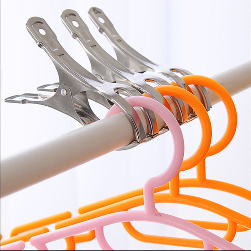 Big Clip Stainless Steel Quilt Small Cool Clothes Clothespin Air Clothes Windproof Clip Hanger Air Quilt