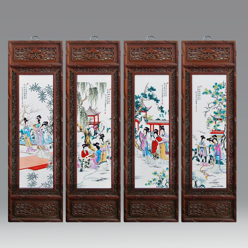 2米 宽;36cm    【物品清单包括】;瓷板画四件套   本品为高温绿色