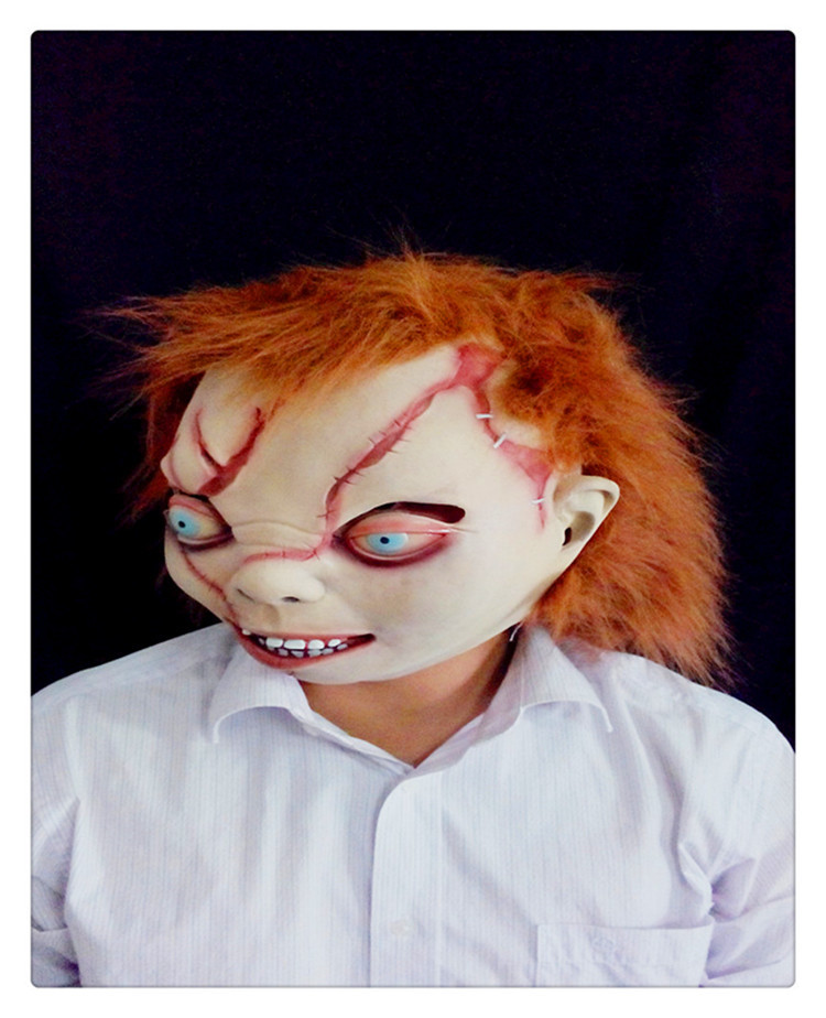 恐怖外星人幽灵小孩头套僵尸伤疤脸鬼娃面具酒吧表演鬼屋密室吓人