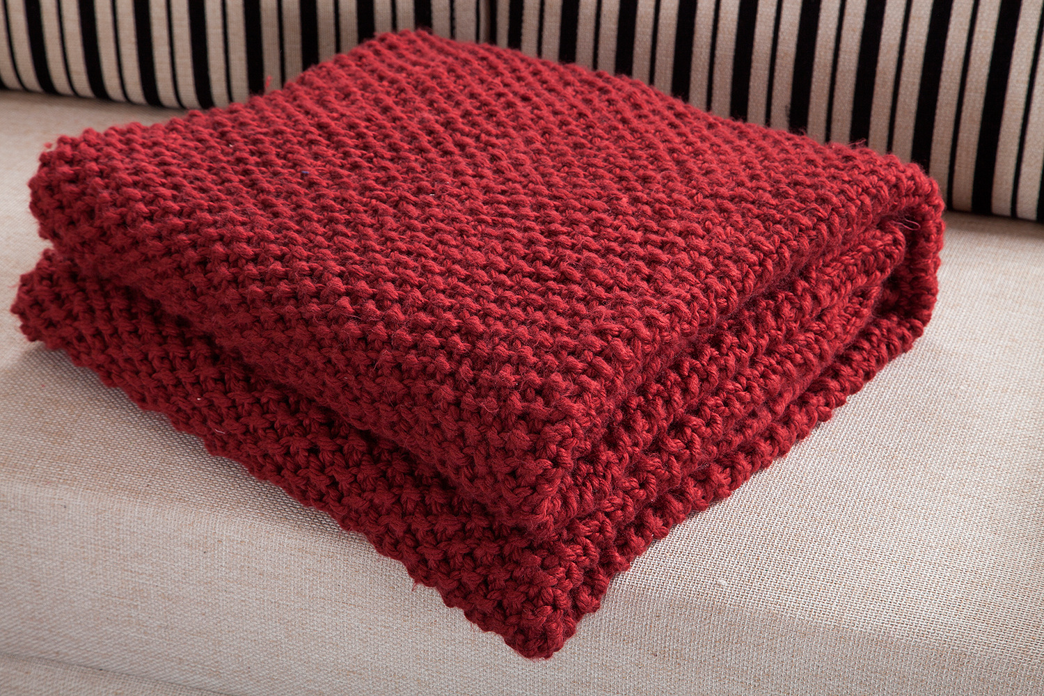 其他毛毯,绒毯-手工系列棒针家居搭配针织盖毯 宜家风格-其他毛毯