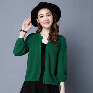 2017秋装新款小外套针织衫女开衫短款韩版宽松百搭薄毛衣春秋外搭